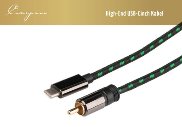 Cayin CS-30TCR 24K Gold USB-Cinch Kabel Adapter