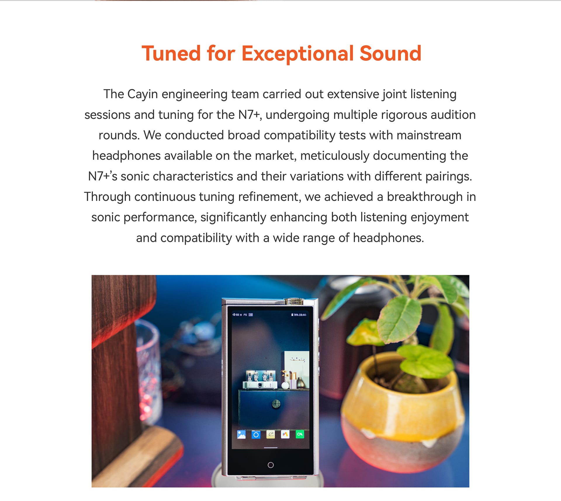 Cayin N7+ Plus High-Resolution-Player Webside data english