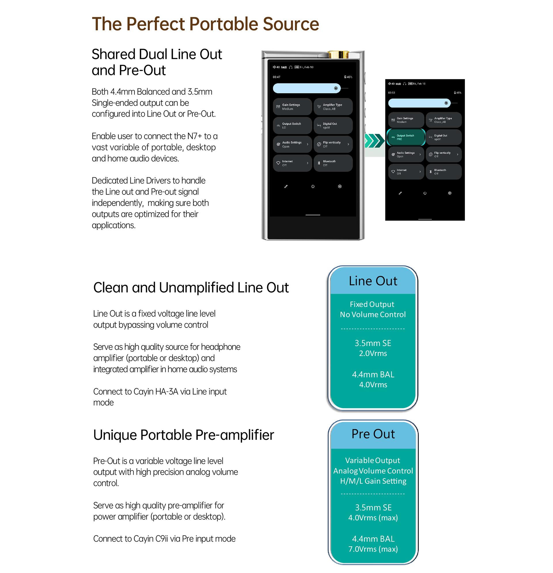 Cayin N7+ Plus High-Resolution-Player Webside data english