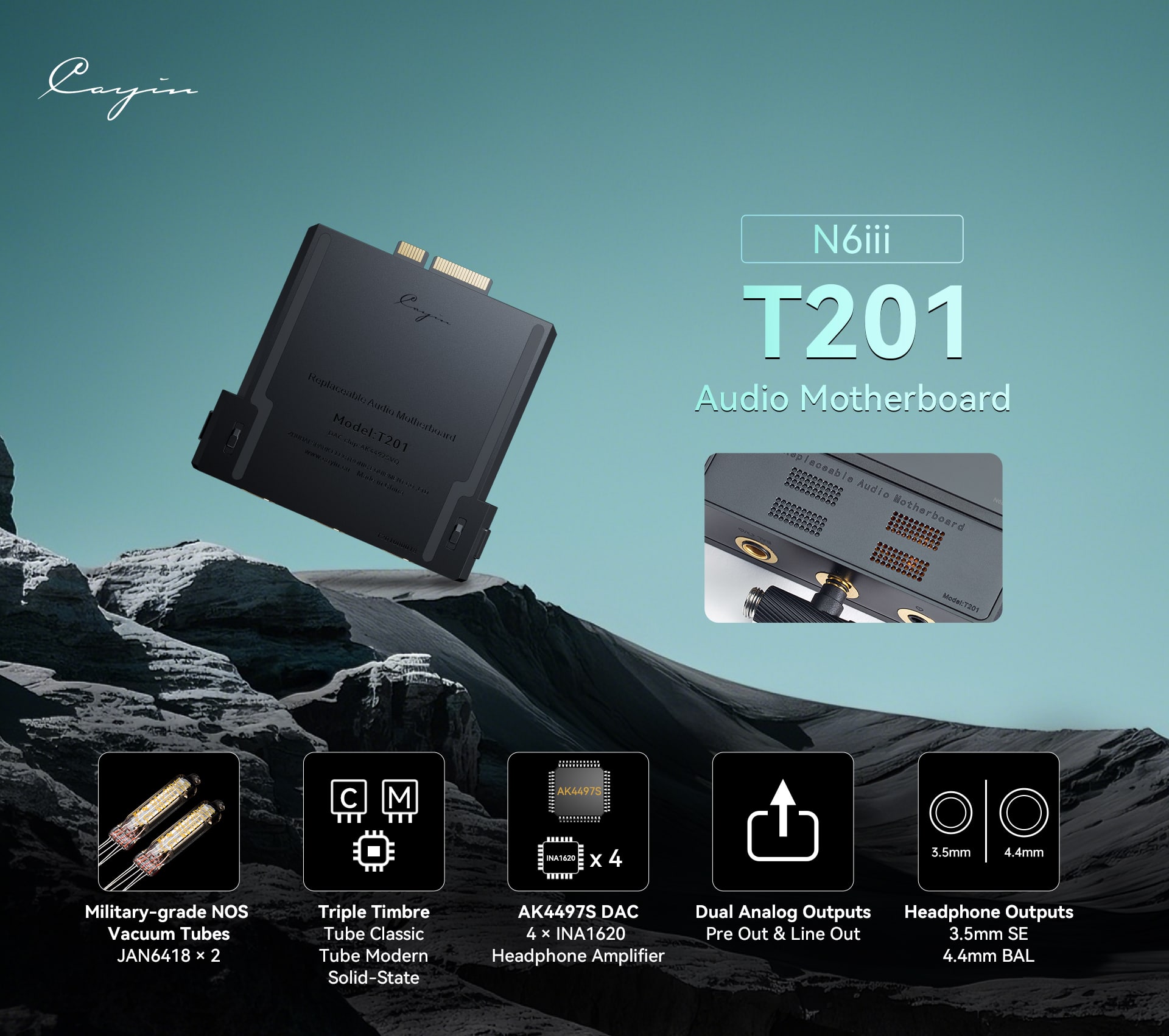 Cayin HR-Player T201 Motherboard englische Beschreibung