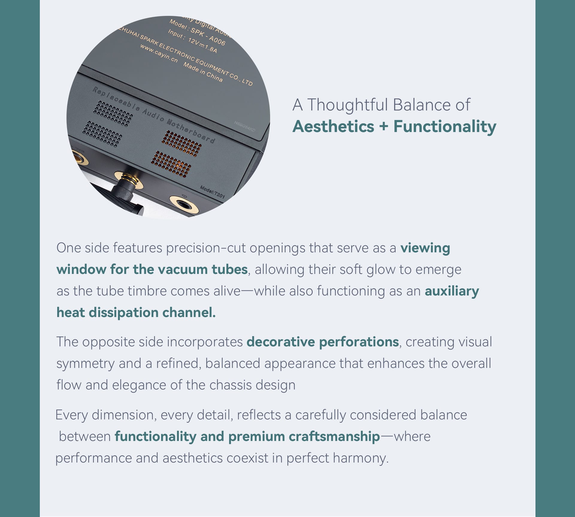 Cayin HR-Player T201 Motherboard englische Beschreibung